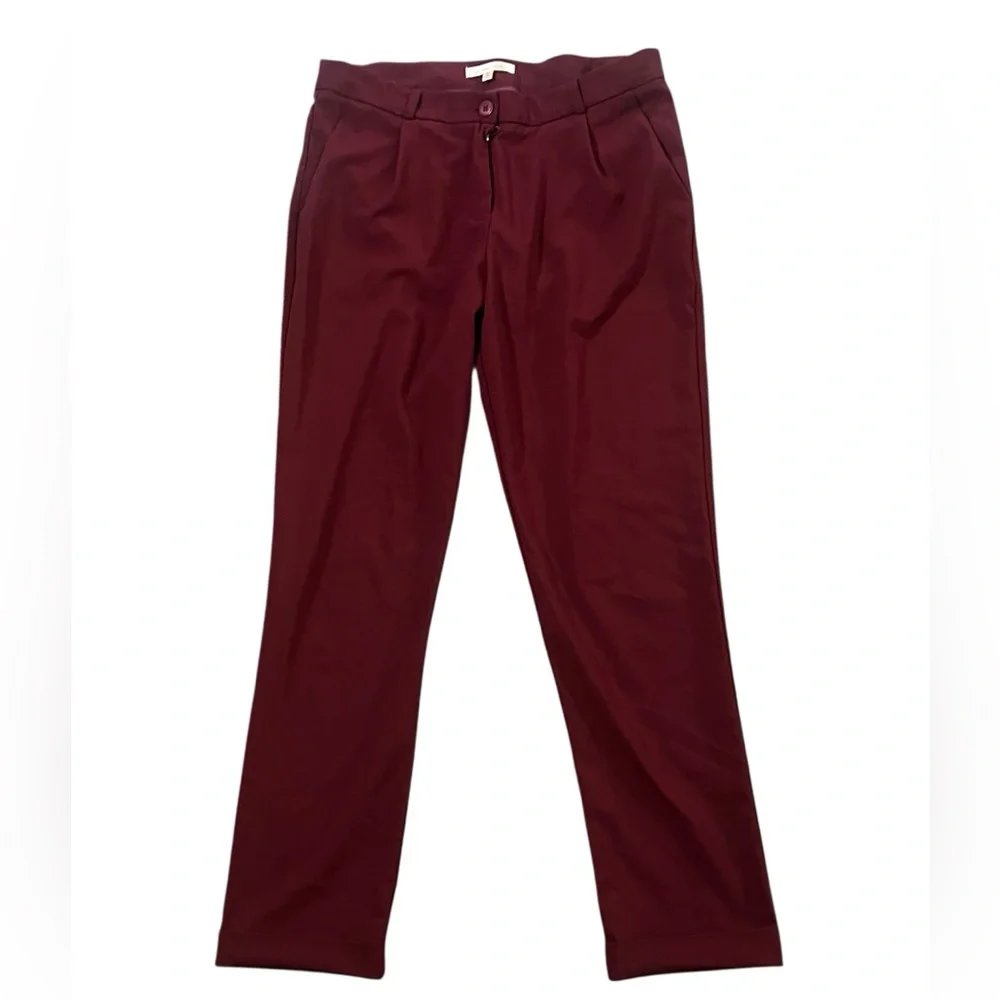 Under Skies Burgundy Slim Ankle Pants Medium - Picture 2 of 4
